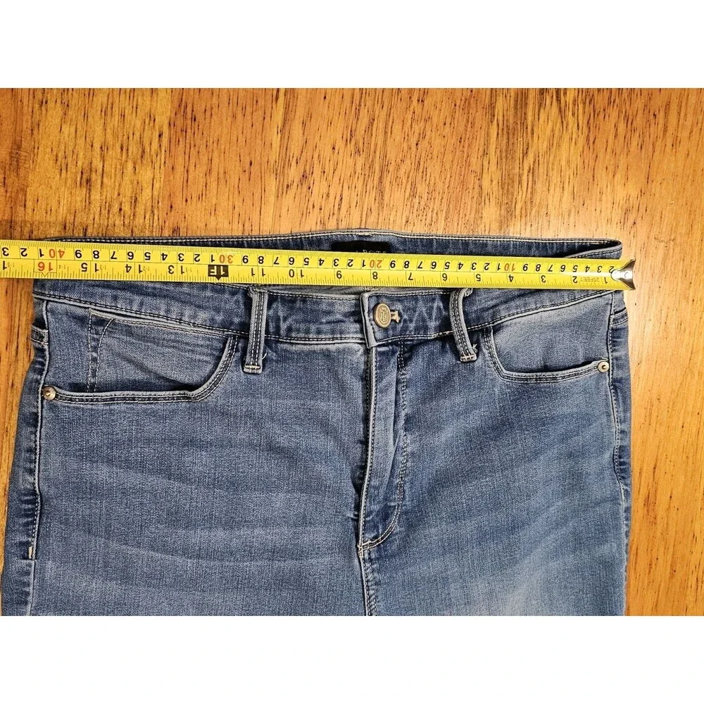 Talbots Crop Jeggings Size 12 Blue Stretch Denim High Rise Skinny Ankle EUC - Picture 4 of 7